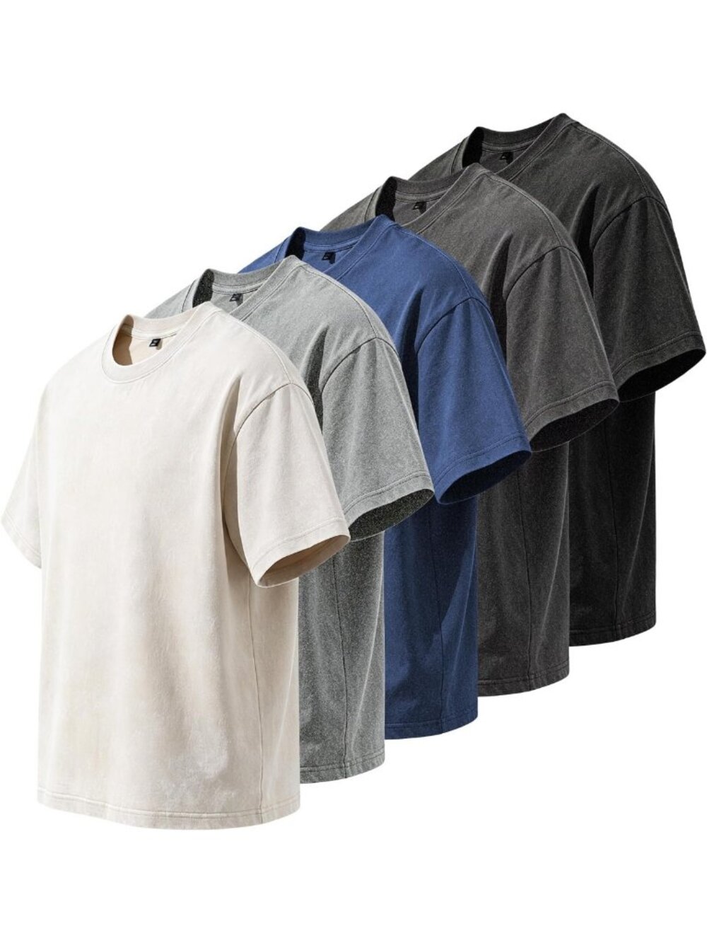 Vintage Washed Oversized Men's T-Shirt | Combed Cotton Crew Neck Casual Tee